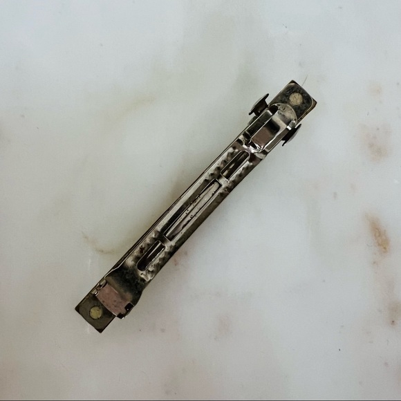 Set of two vintage hair clips crystal and pearls - Picture 7 of 7